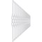 Ekena Millwork Set of Four Panels for 94 1/2"W x 24 1/4"H Cedar Park Fretwork Wainscot Wall Paneling WPKP12X01X47CRP - alternate 3